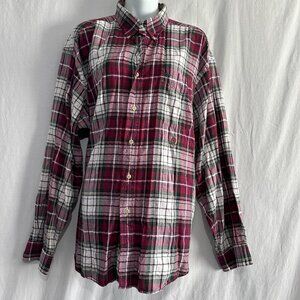 Tommy Hilfiger Womens Plaid Button down long sleeve shirt, size XL